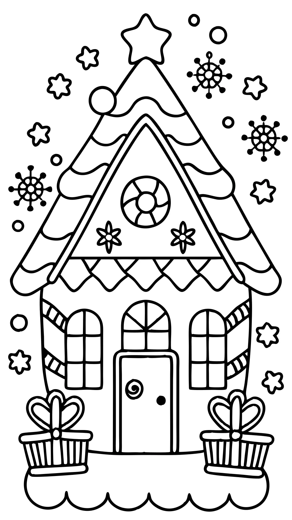 coloring pages christmas gingerbread house